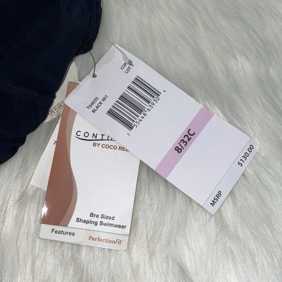 Contours Keepsake Solitaire V-Neck One Piece Swimsuit Sz 8/ 32C - Picture 11 of 16